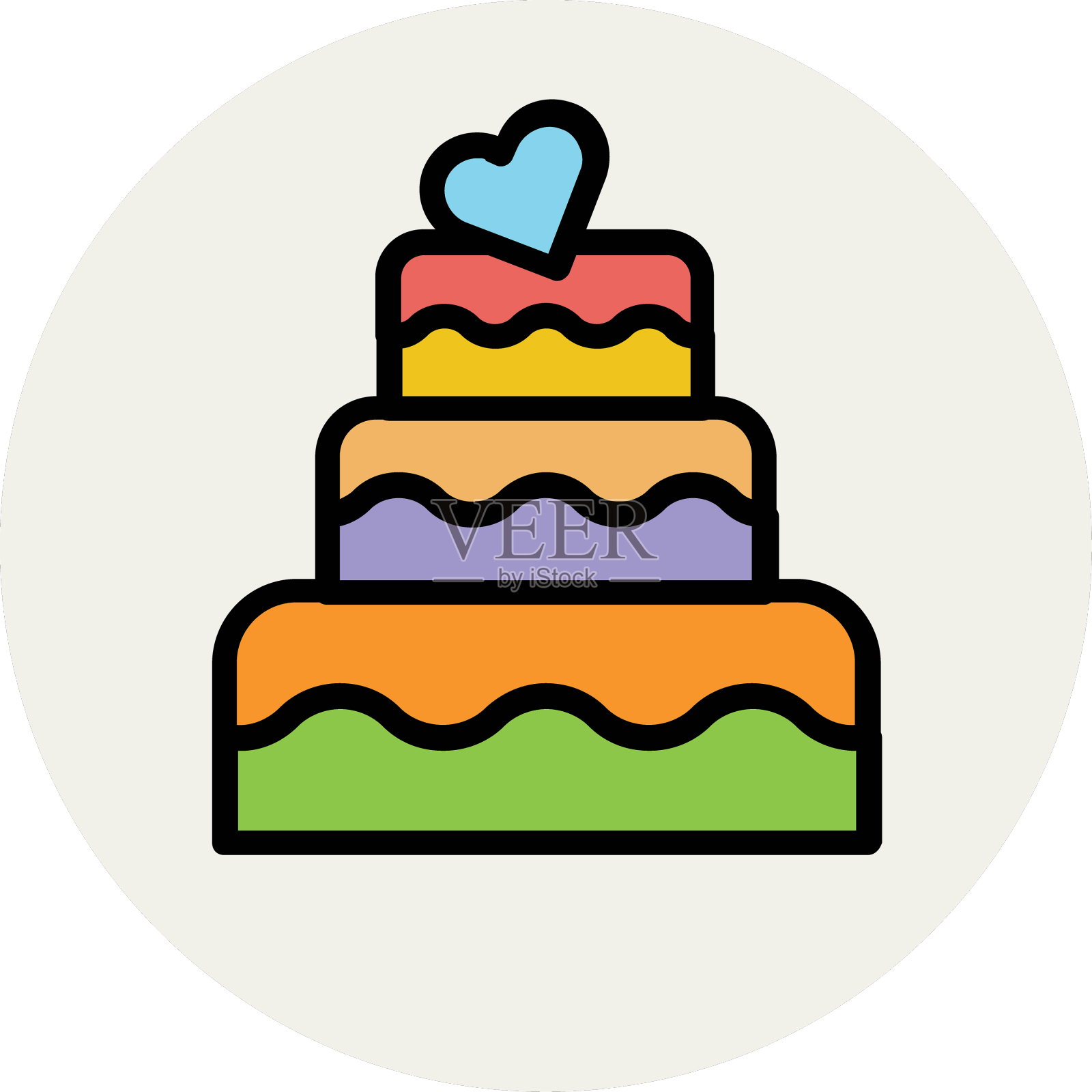 现代婚礼图标概念设计元素图片