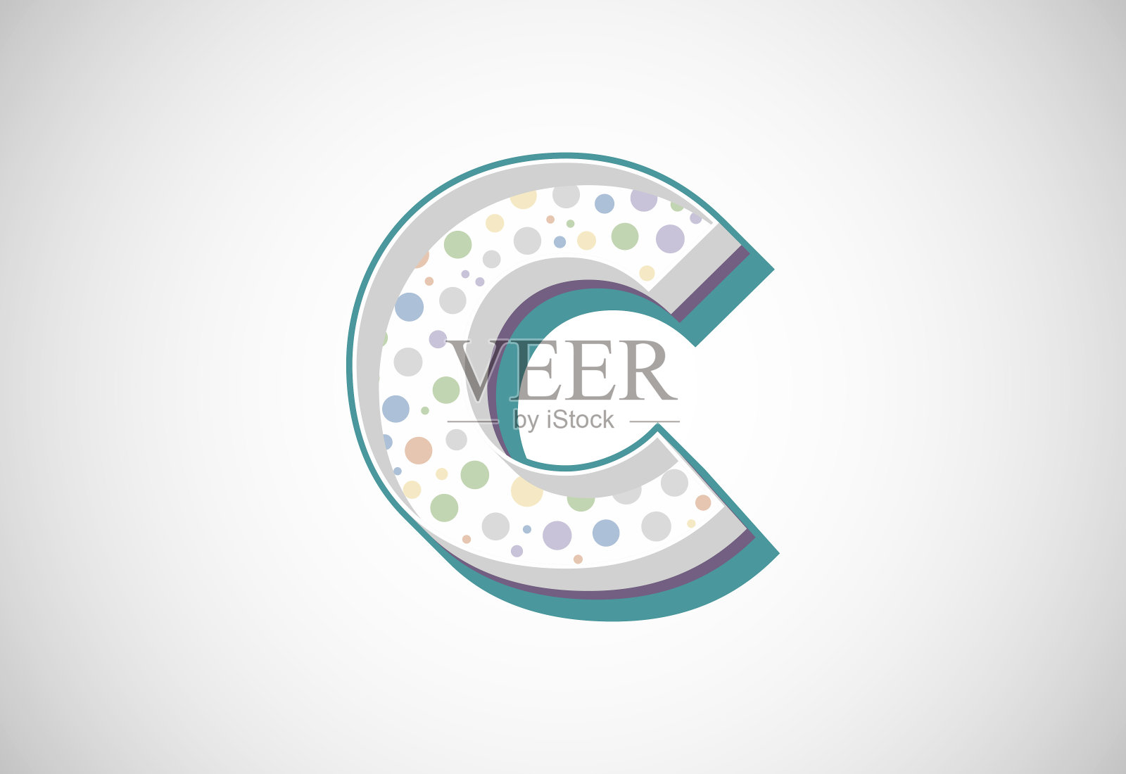 复古风格大胆的现代矢量字母设计插画图片素材