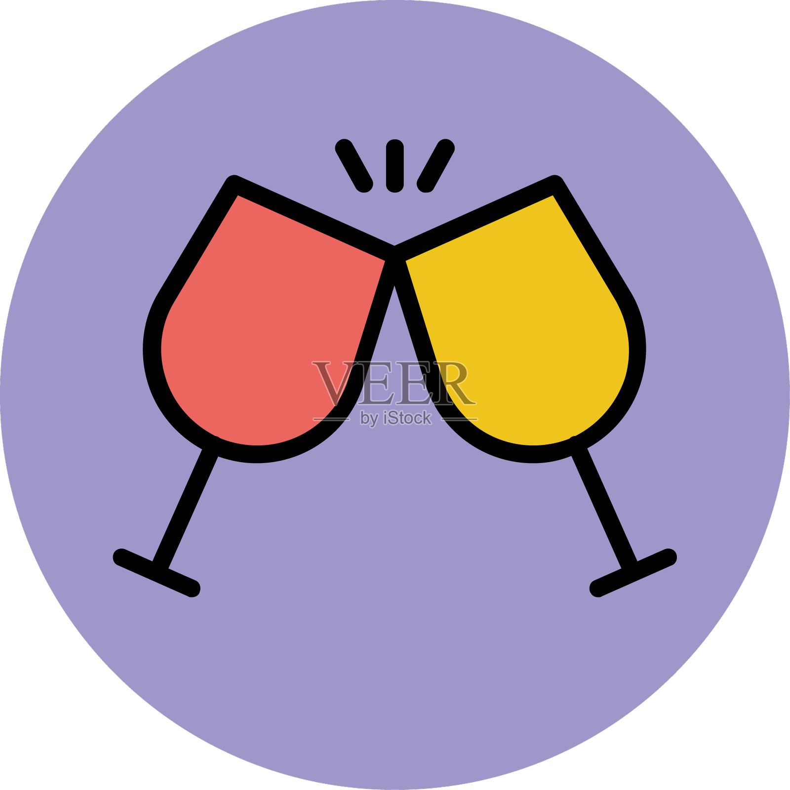 现代婚礼图标概念设计元素图片