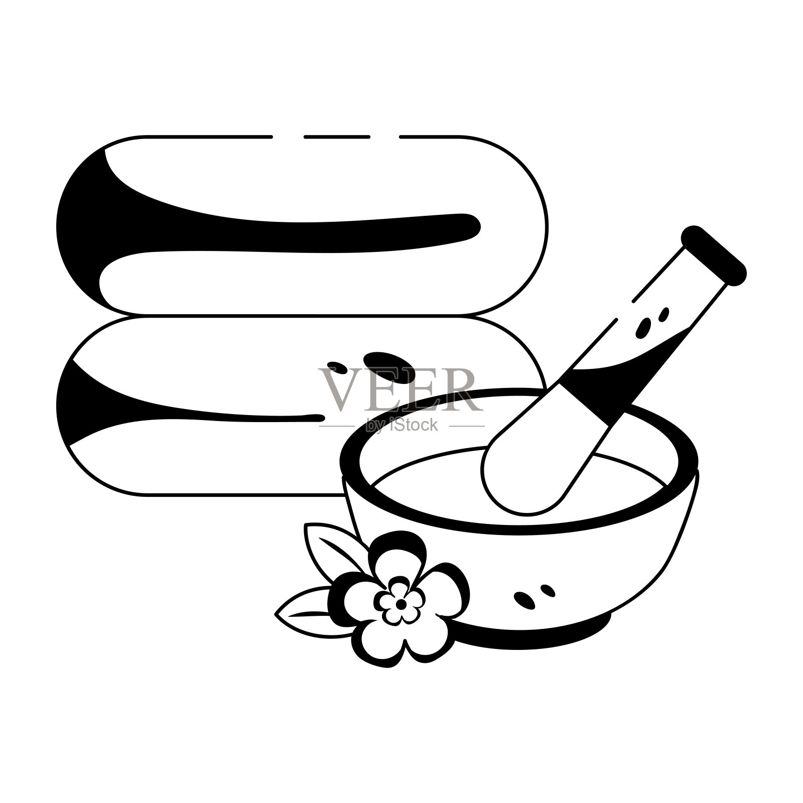 Spa碗插画图片素材