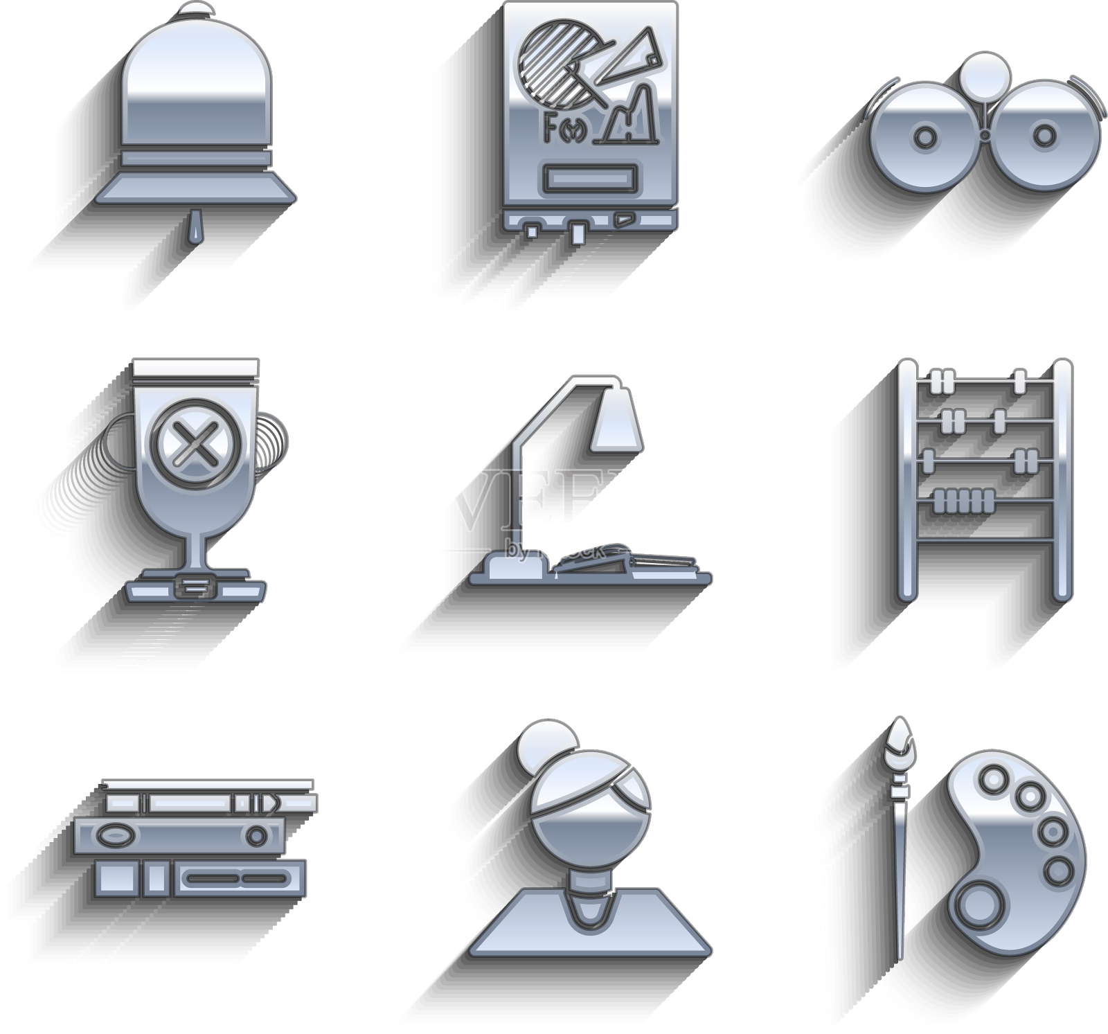 在工作场所放上台灯，打开书本设计元素图片