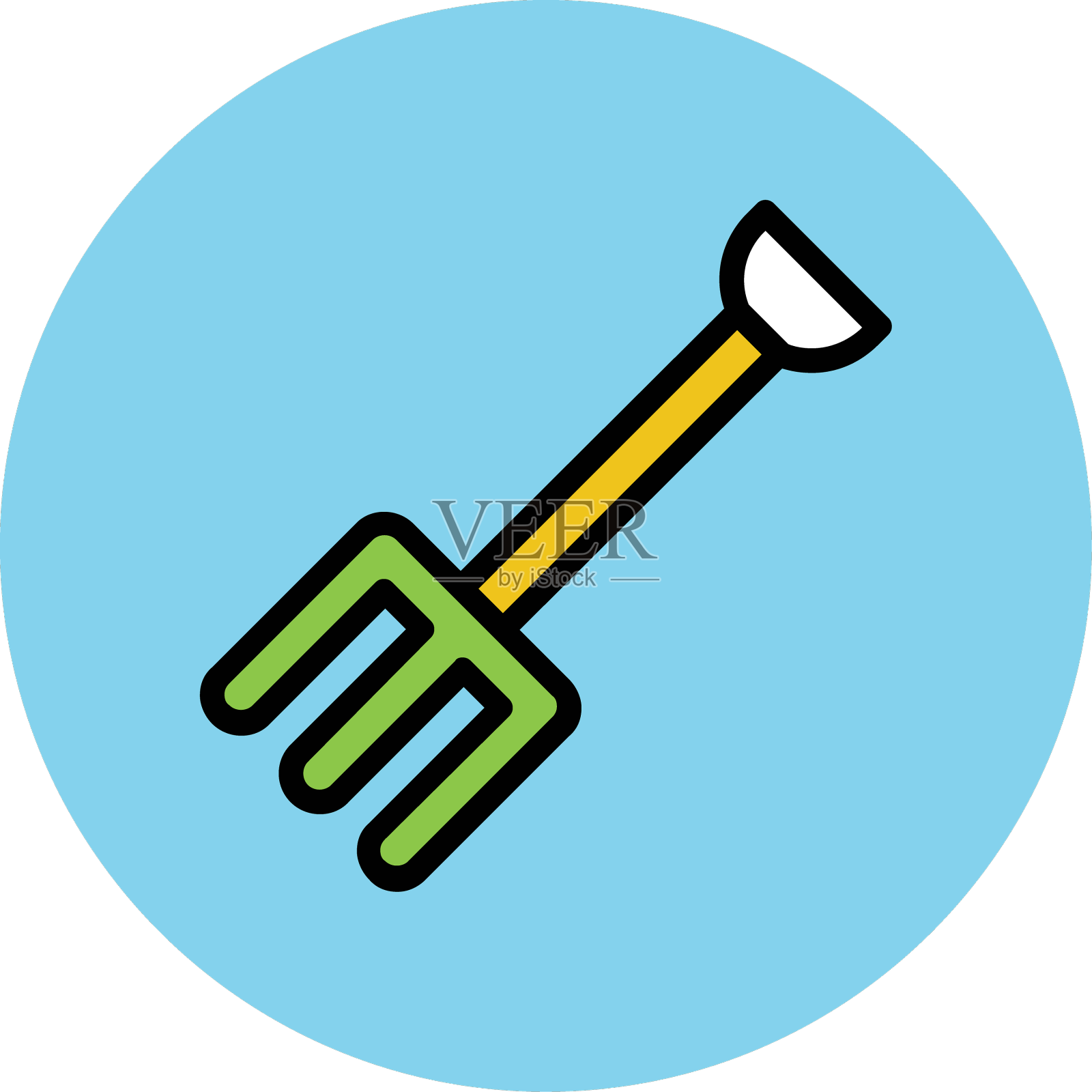 现代农场和农业图标概念设计元素图片