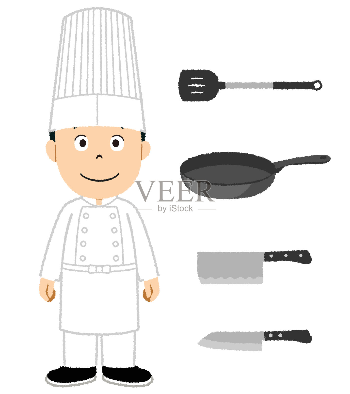 男人的厨师插画图片素材