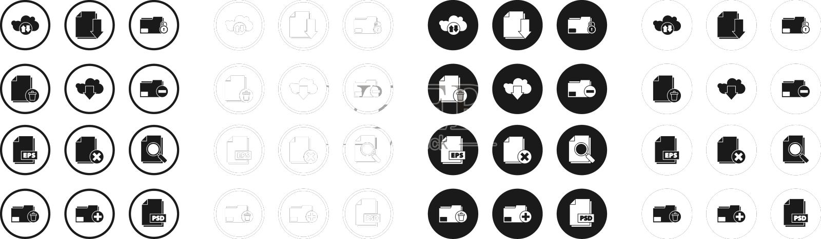 设置文件夹和锁定云下载删除文件设计元素图片