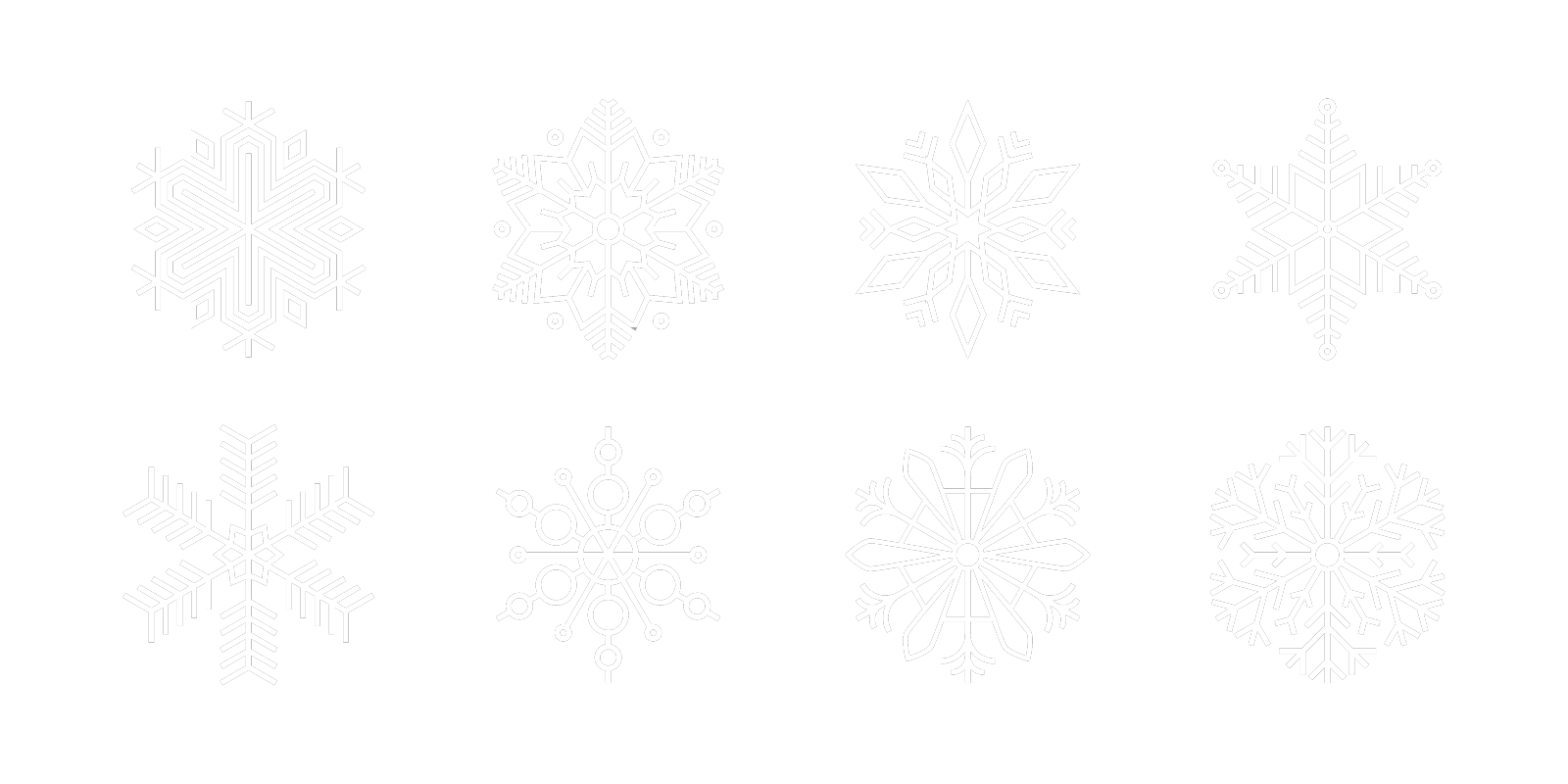 雪花图标在黑暗的背景设计元素图片