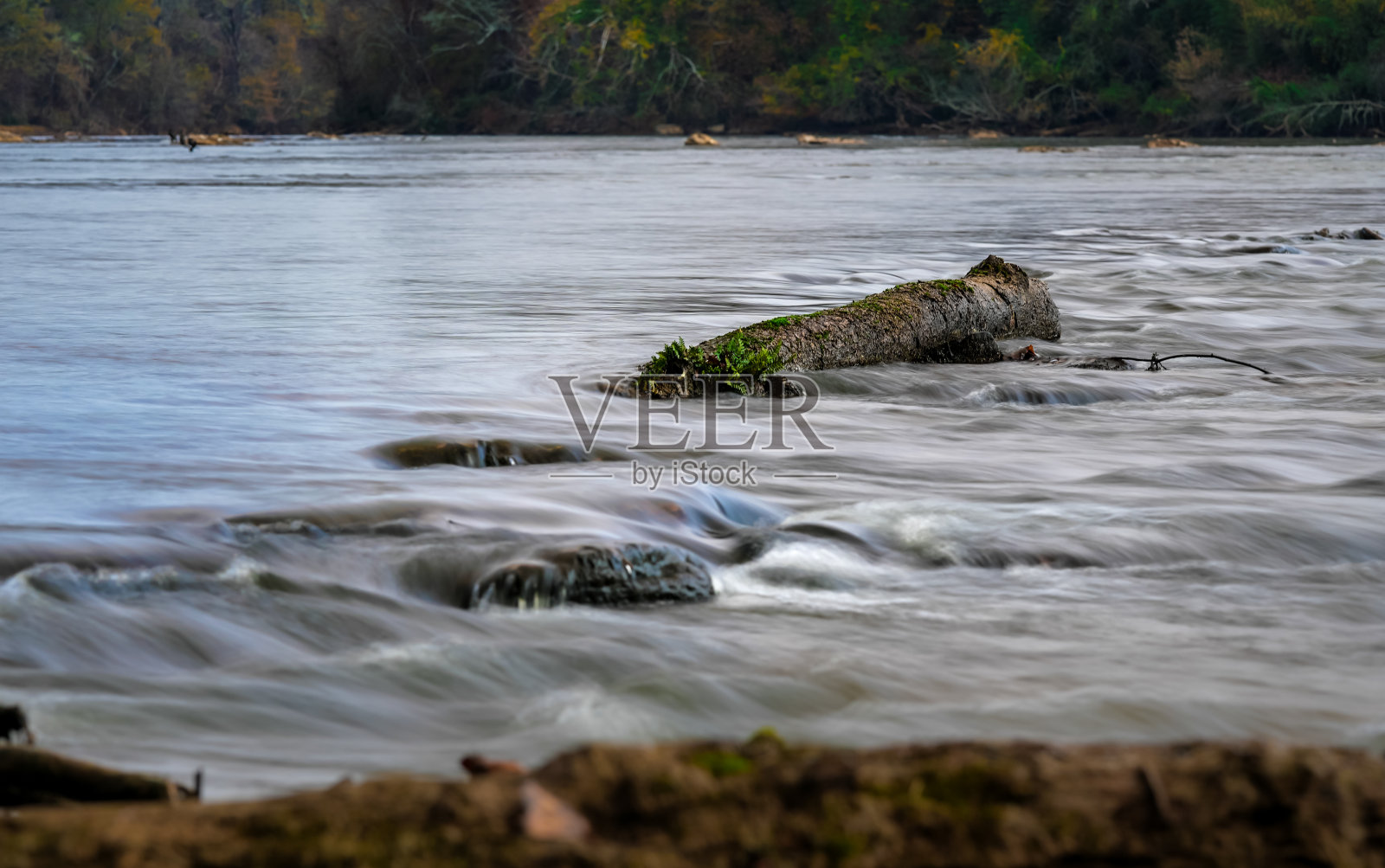 乔治亚水道-长时间暴露照片摄影图片