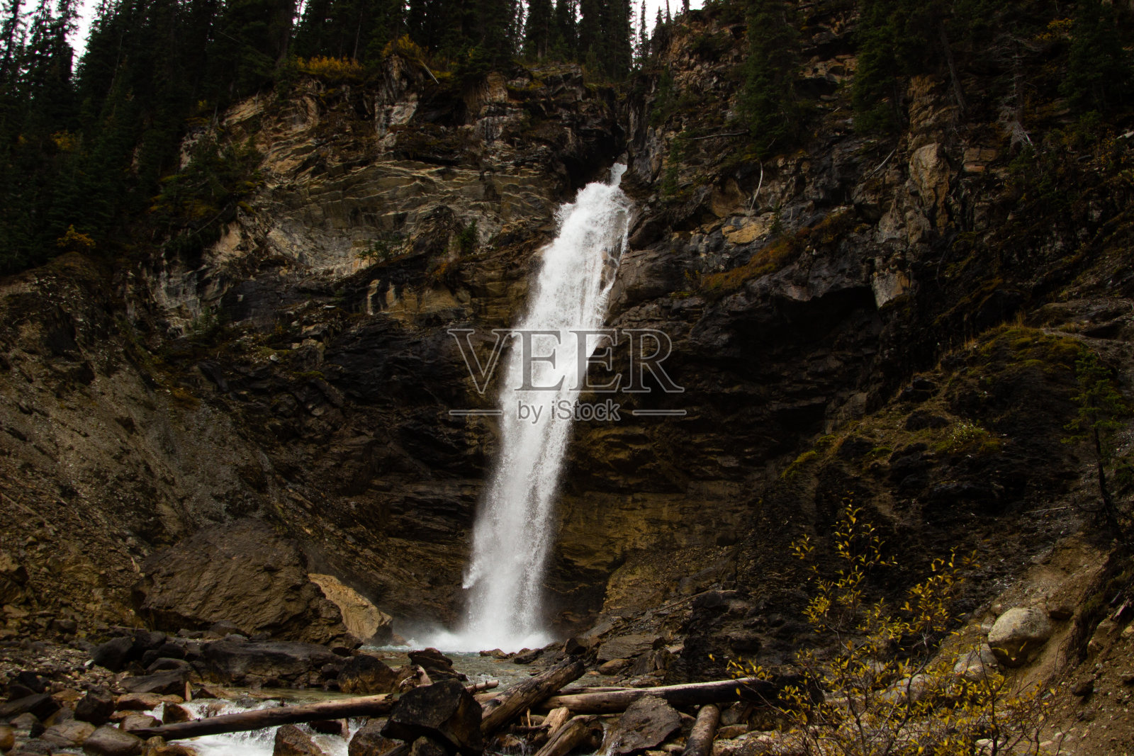 鸟瞰美丽的大笑瀑布照片摄影图片