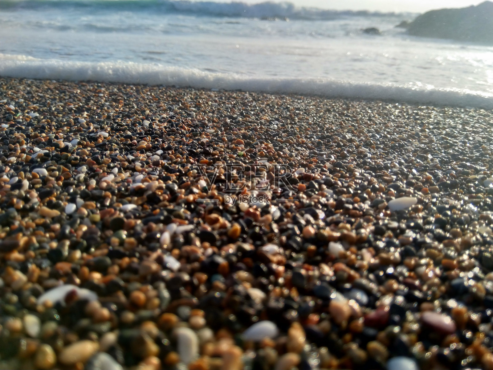 茫茫大海中的一条细线照片摄影图片