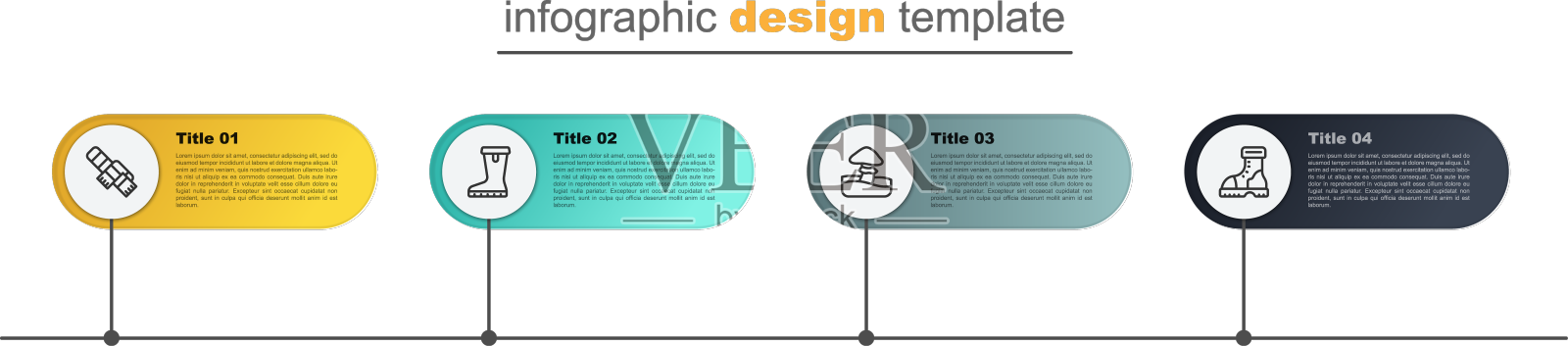 套线防水橡胶靴菇和设计元素图片