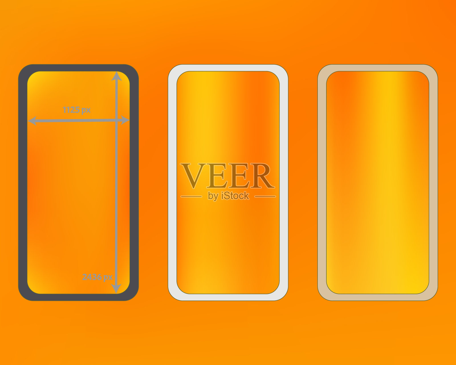 网格黄色电话背景套件插画图片素材