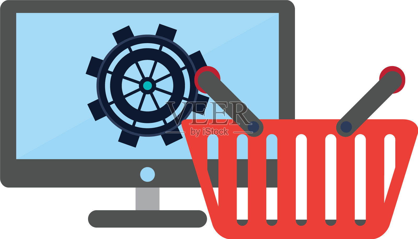 网上购物电子商务销售卡通插画图片素材