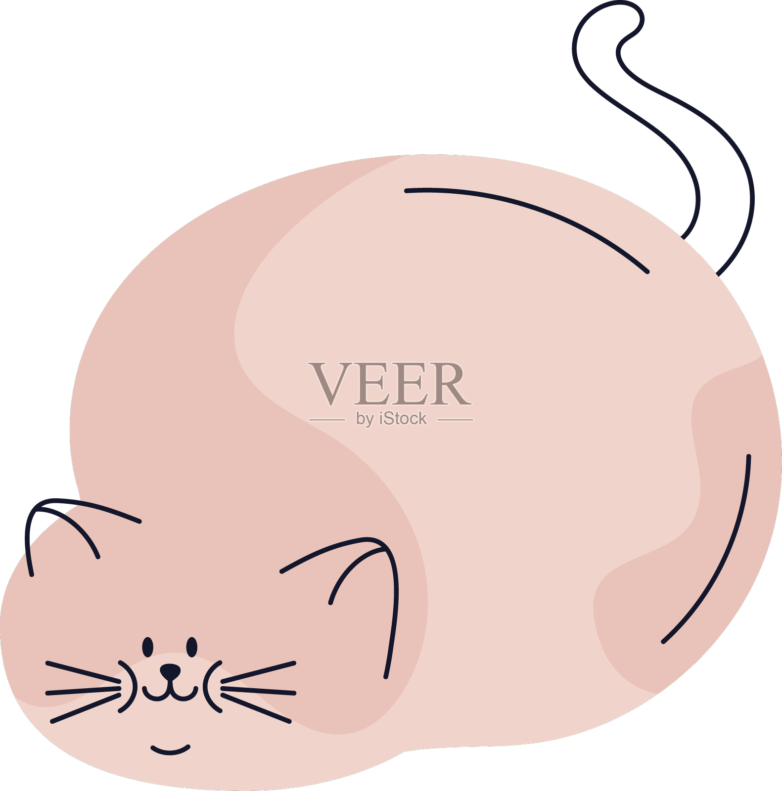 猫咪吉祥物可爱设计元素图片