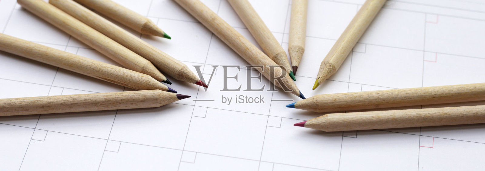 带铅笔的日历。规划概念照片摄影图片