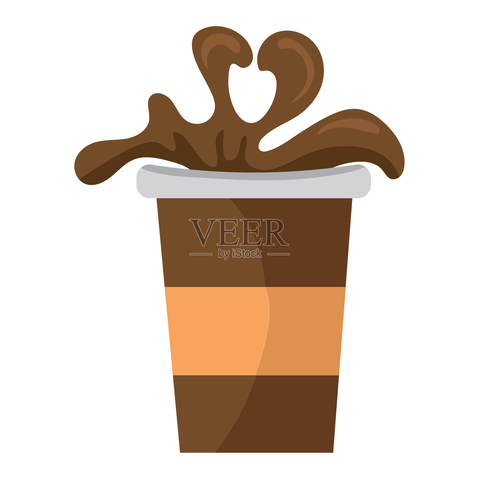 可重复使用的一次性咖啡杯设计元素图片