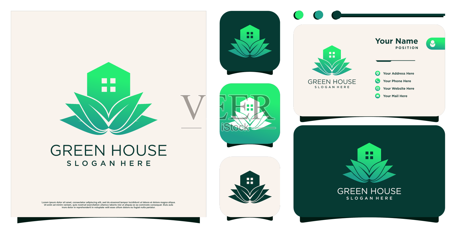 温室标志设计元素模板与设计元素图片