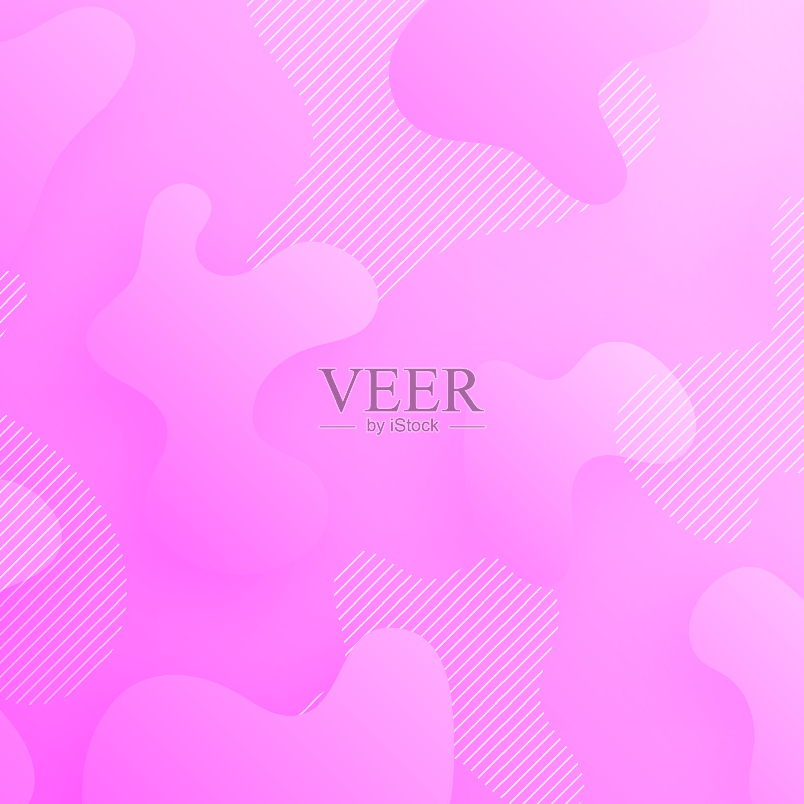 抽象设计与流体形状粉红色梯度背景插画图片素材