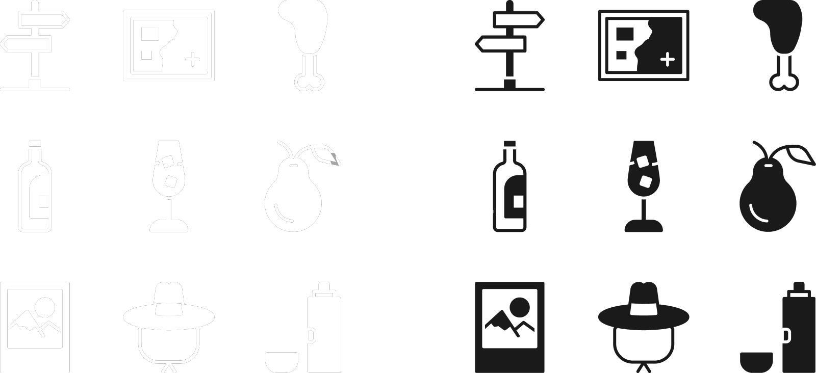 设置道路交通标志折叠地图鸡腿设计元素图片