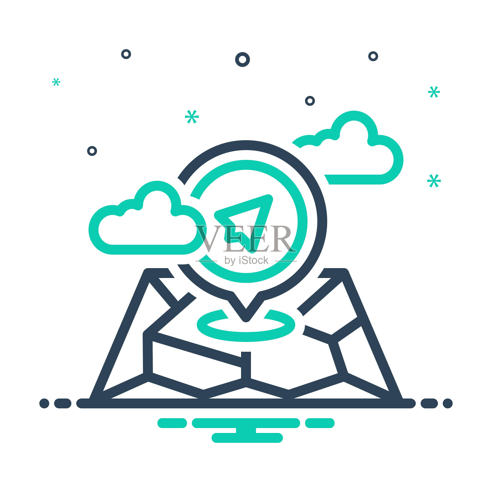 发送位置插画图片素材