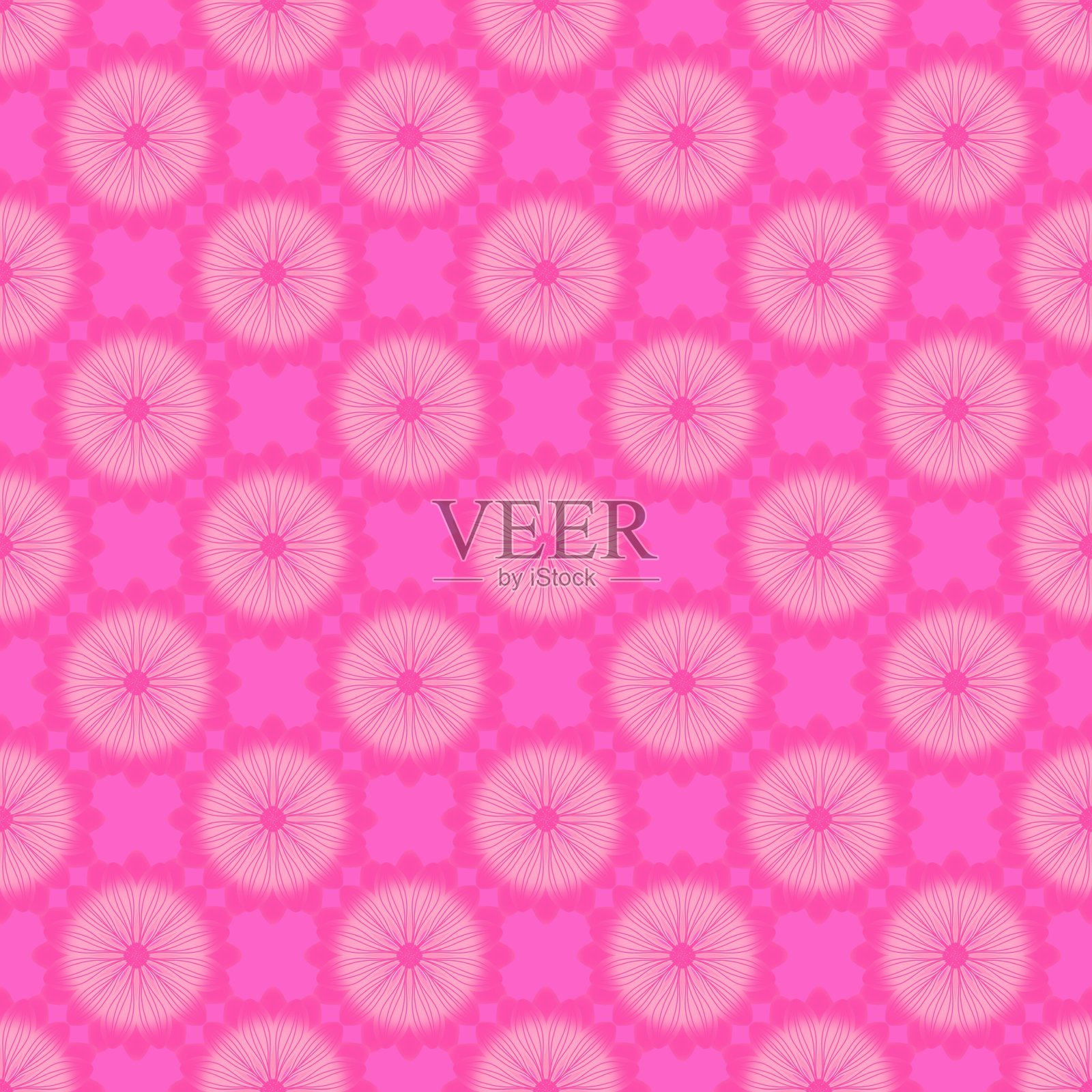 用于织物和纺织品的无缝花卉图案插画图片素材