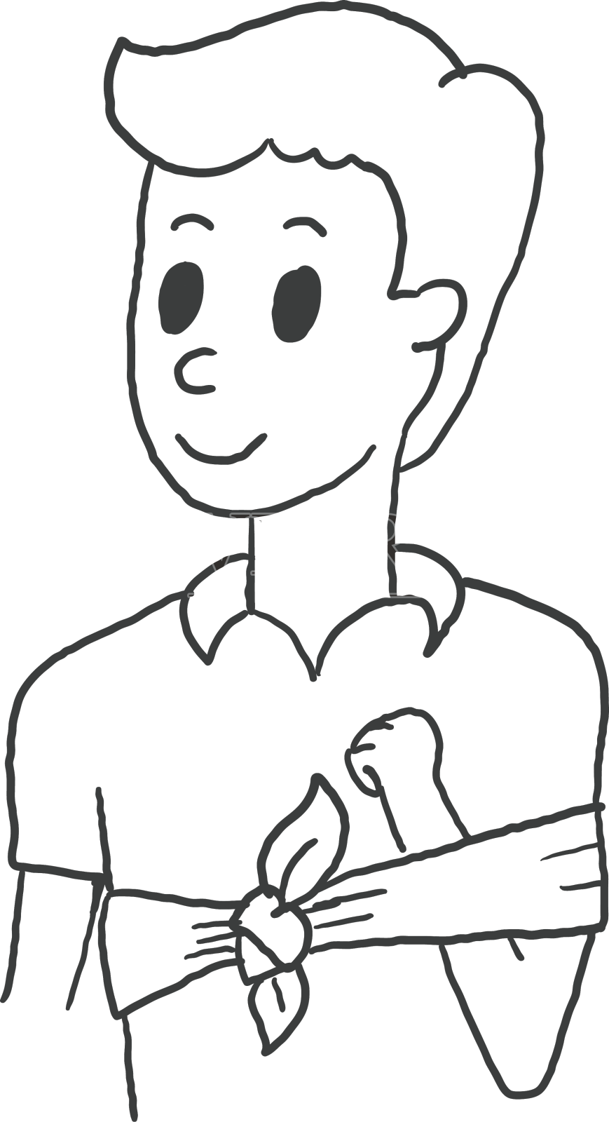 手断的卡通人设计元素图片