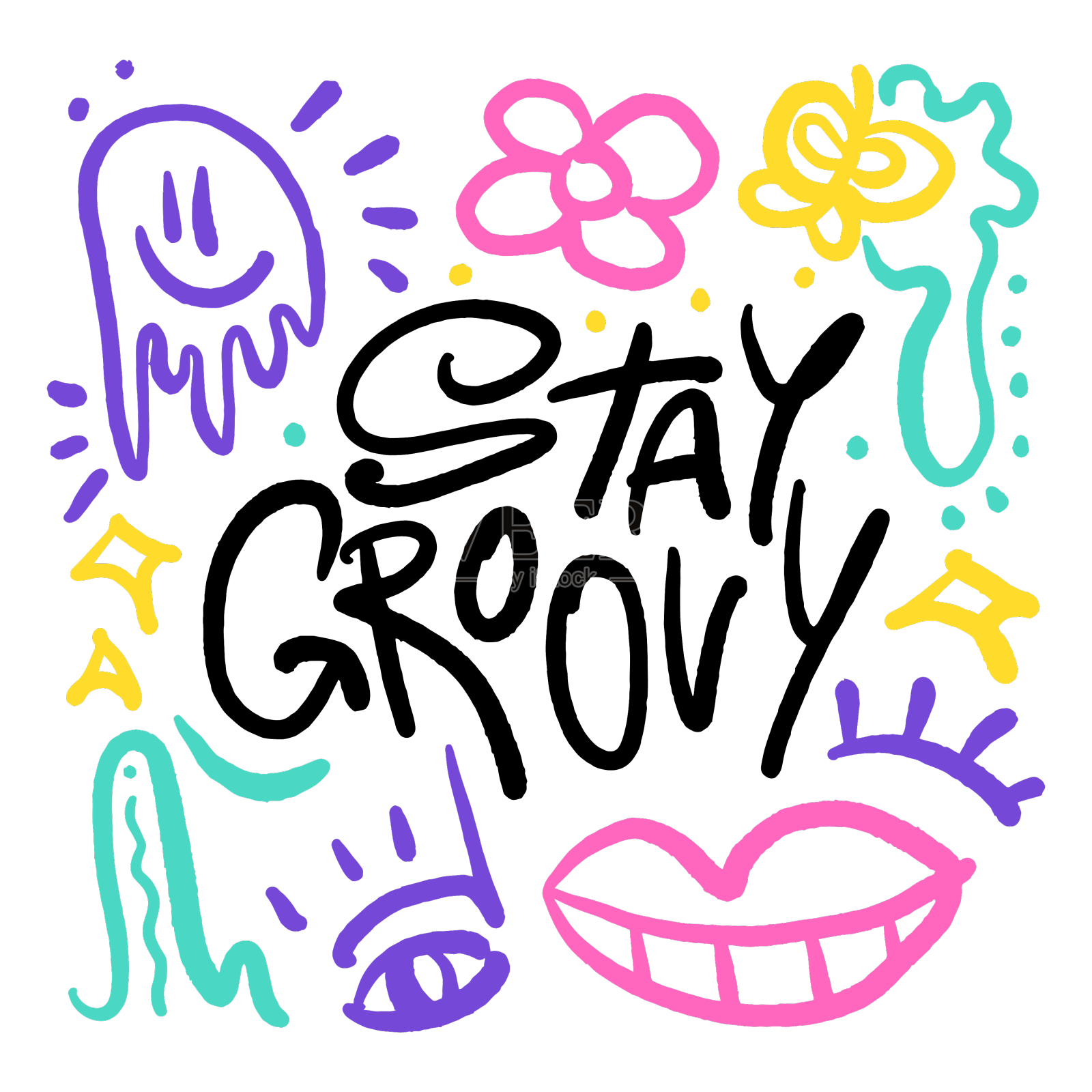 保持复古的彩色壁纸设计元素图片