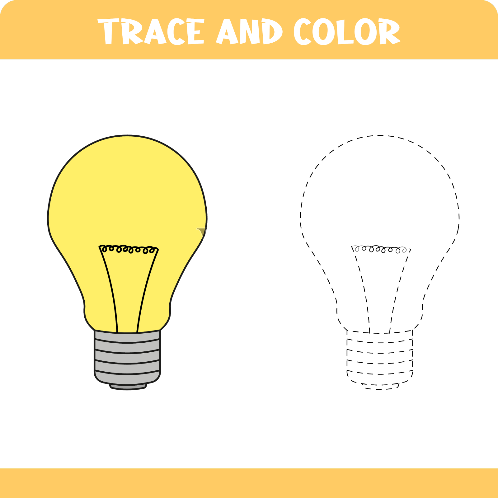 描摹和色彩教育工作表设计元素图片