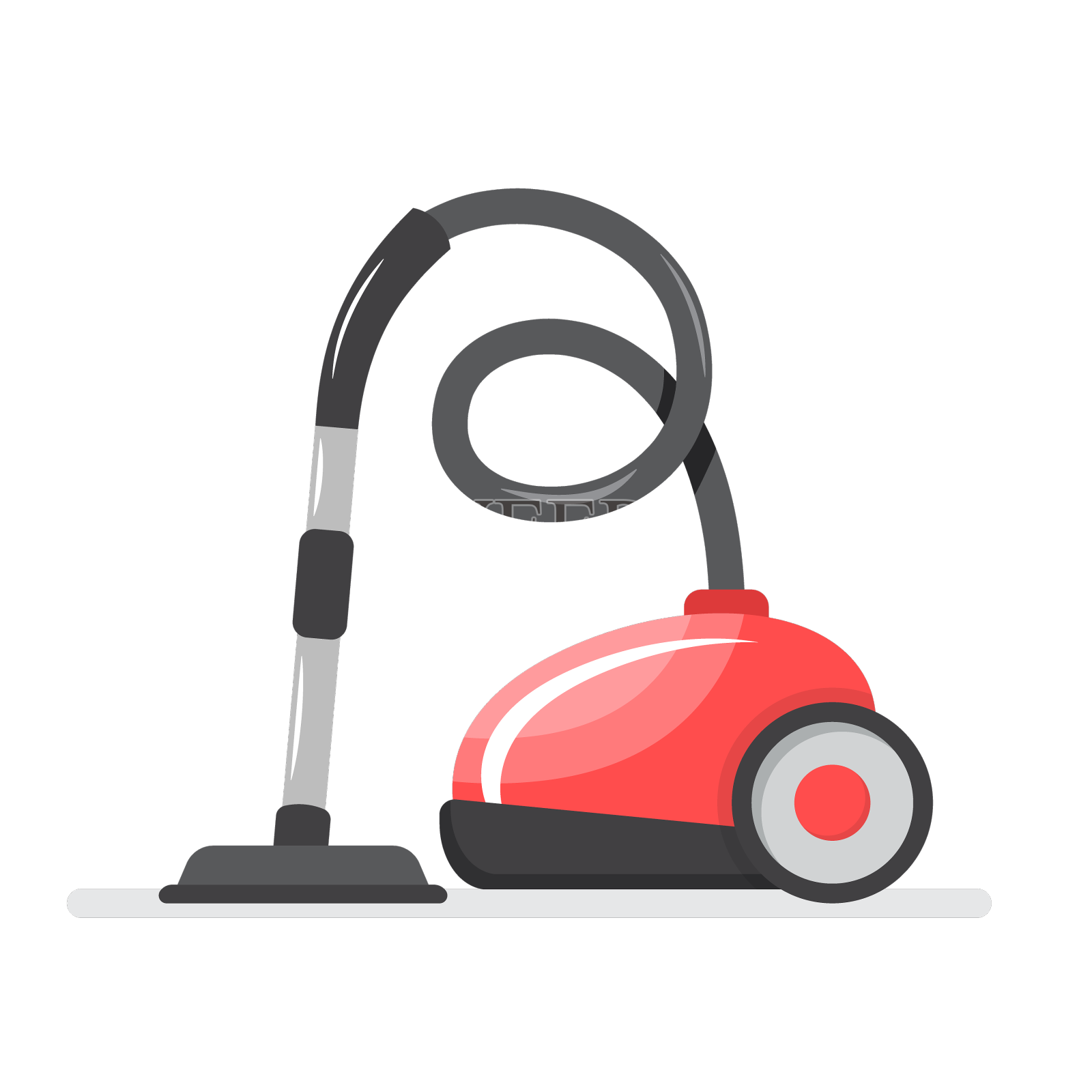 真空吸尘器图标在平面风格设备设计元素图片