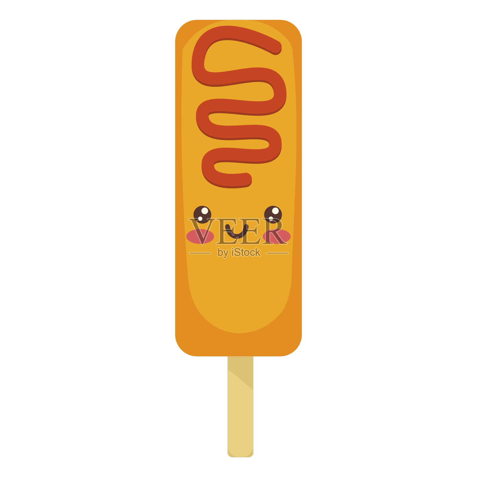 卡哇伊香肠设计元素图片