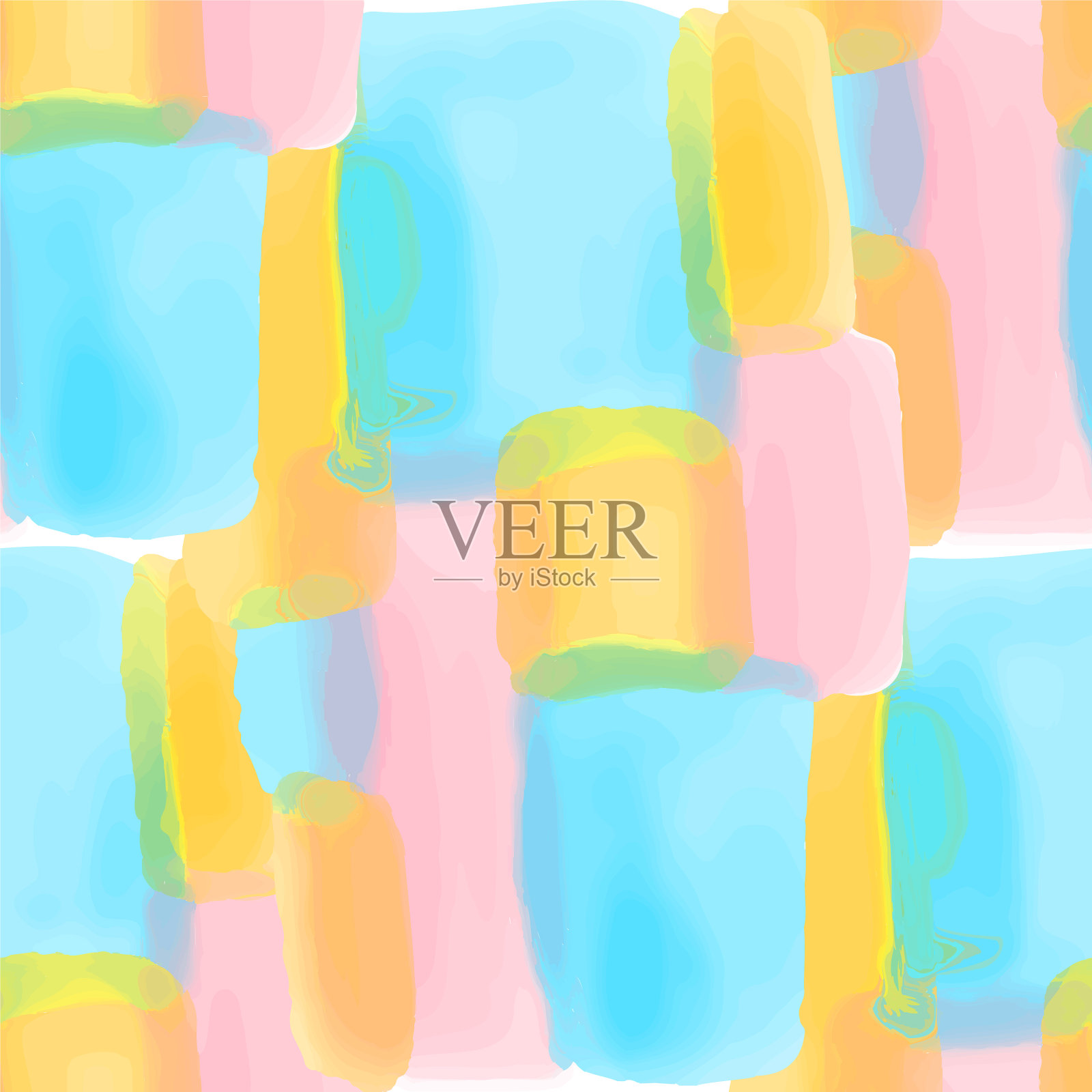 抽象无缝图案与水彩斑点插画图片素材