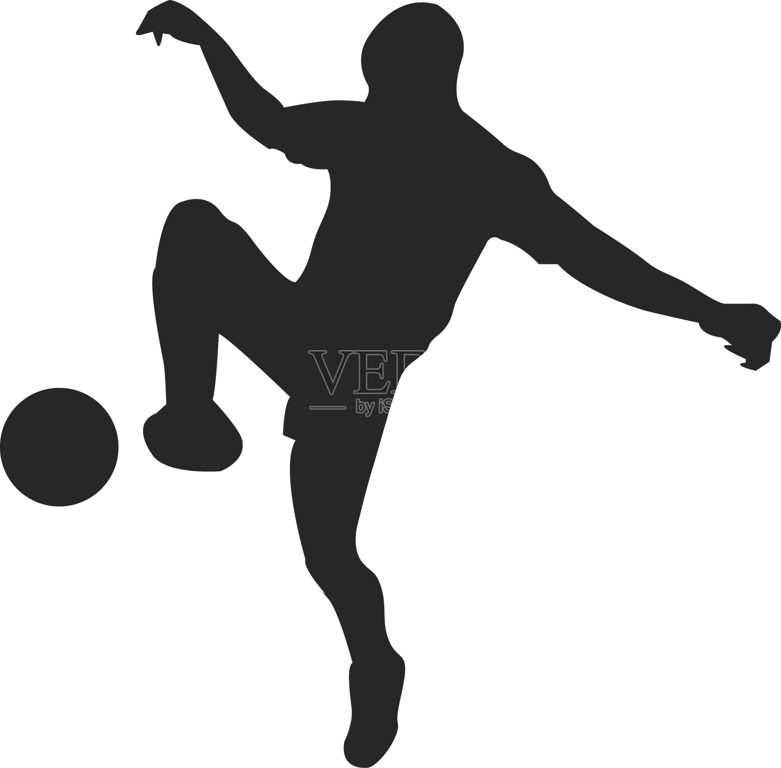 足球运动员带球设计元素图片