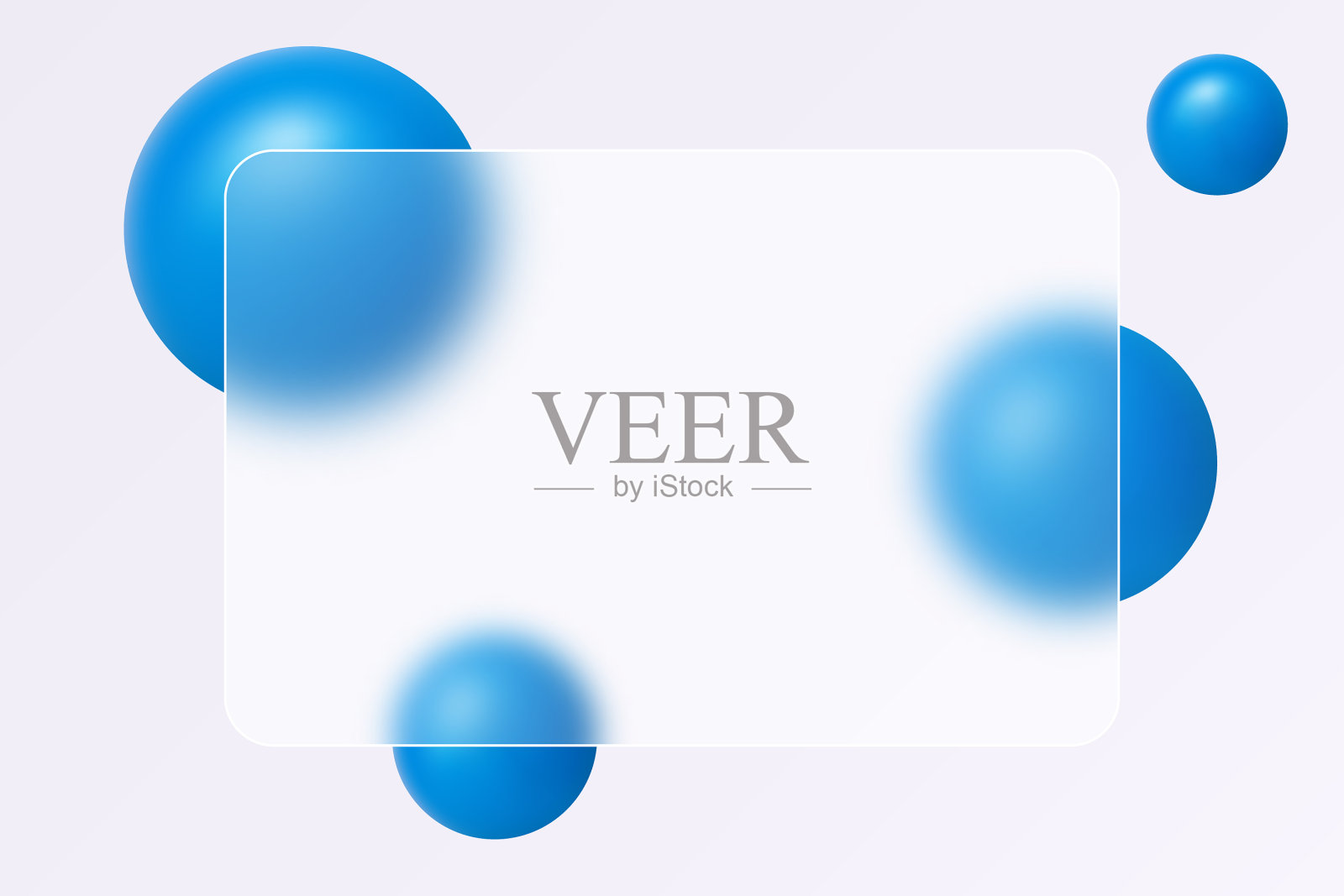 水平玻璃半透明横幅插画图片素材