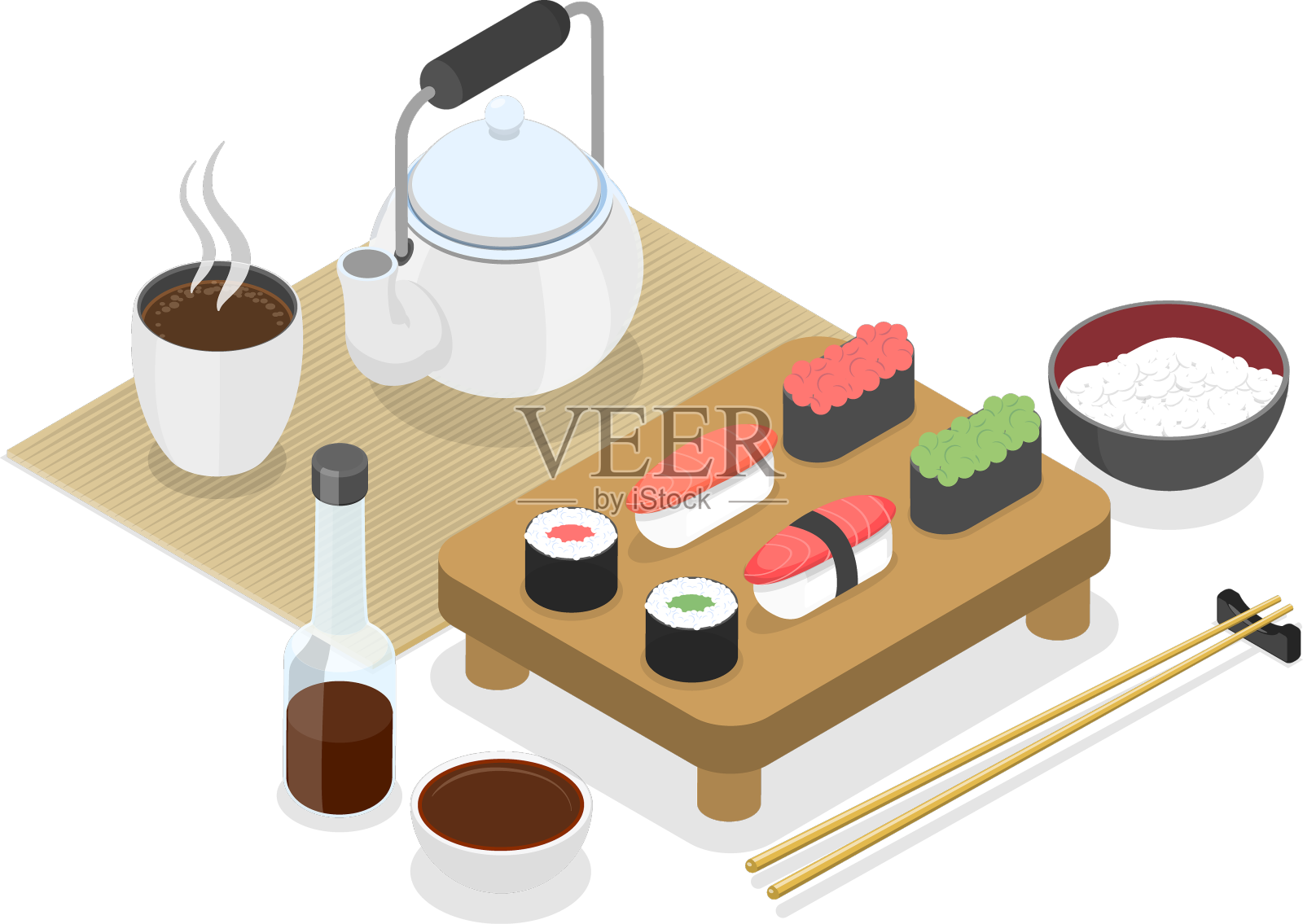 三维等距平面概念设计元素图片