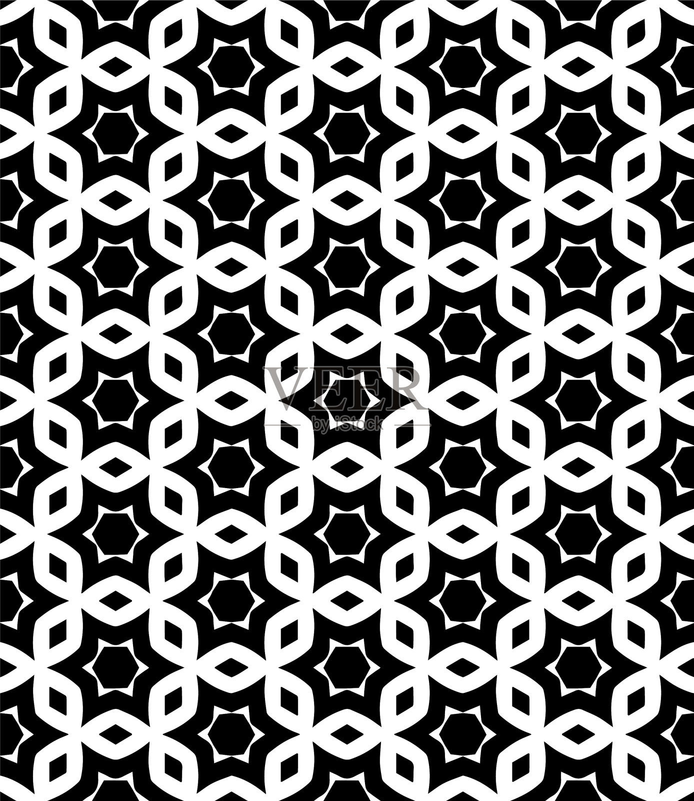 黑白无缝抽象图案插画图片素材