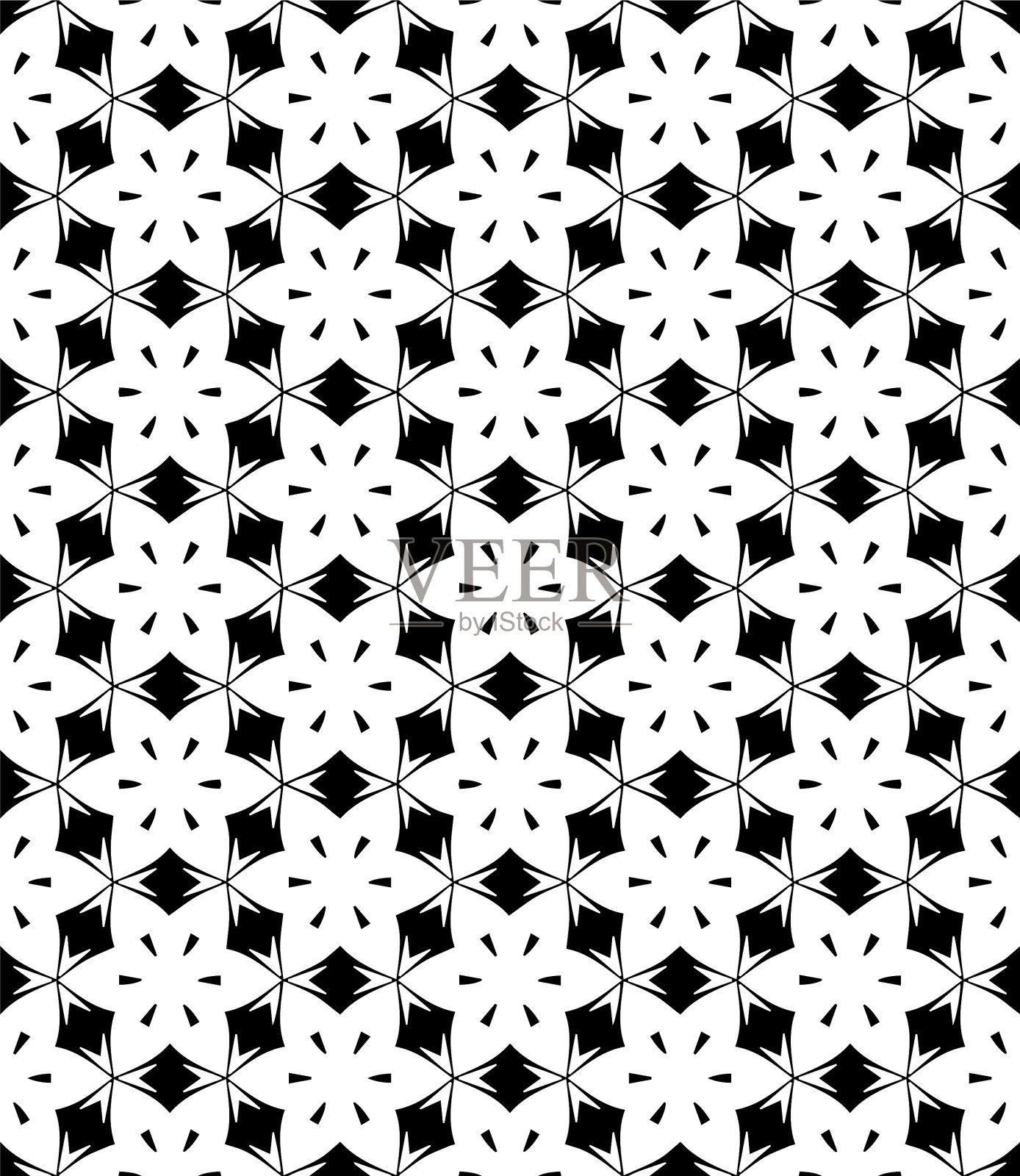 黑白无缝抽象图案插画图片素材