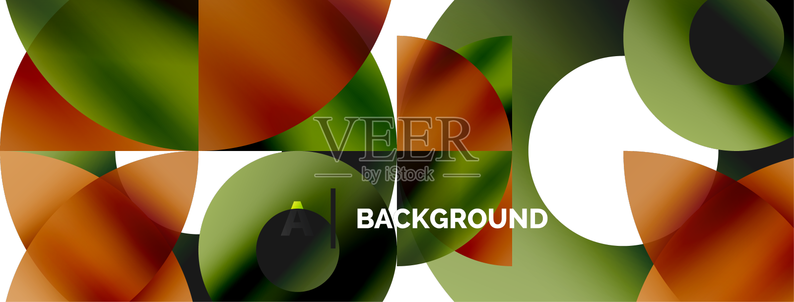 抽象圆形几何形状与梯度设计元素图片