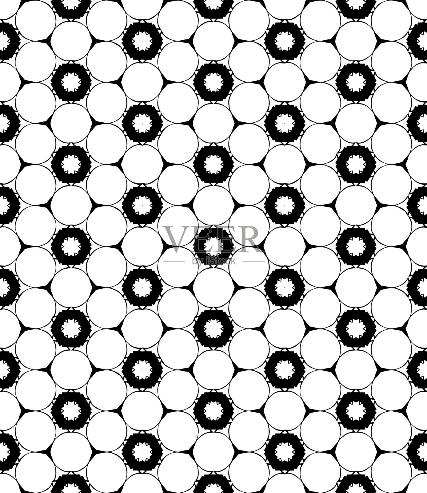 黑白无缝抽象图案插画图片素材