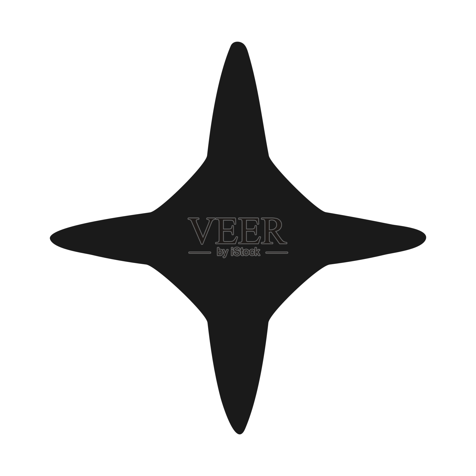 风格化星形抽象简约线性设计元素图片