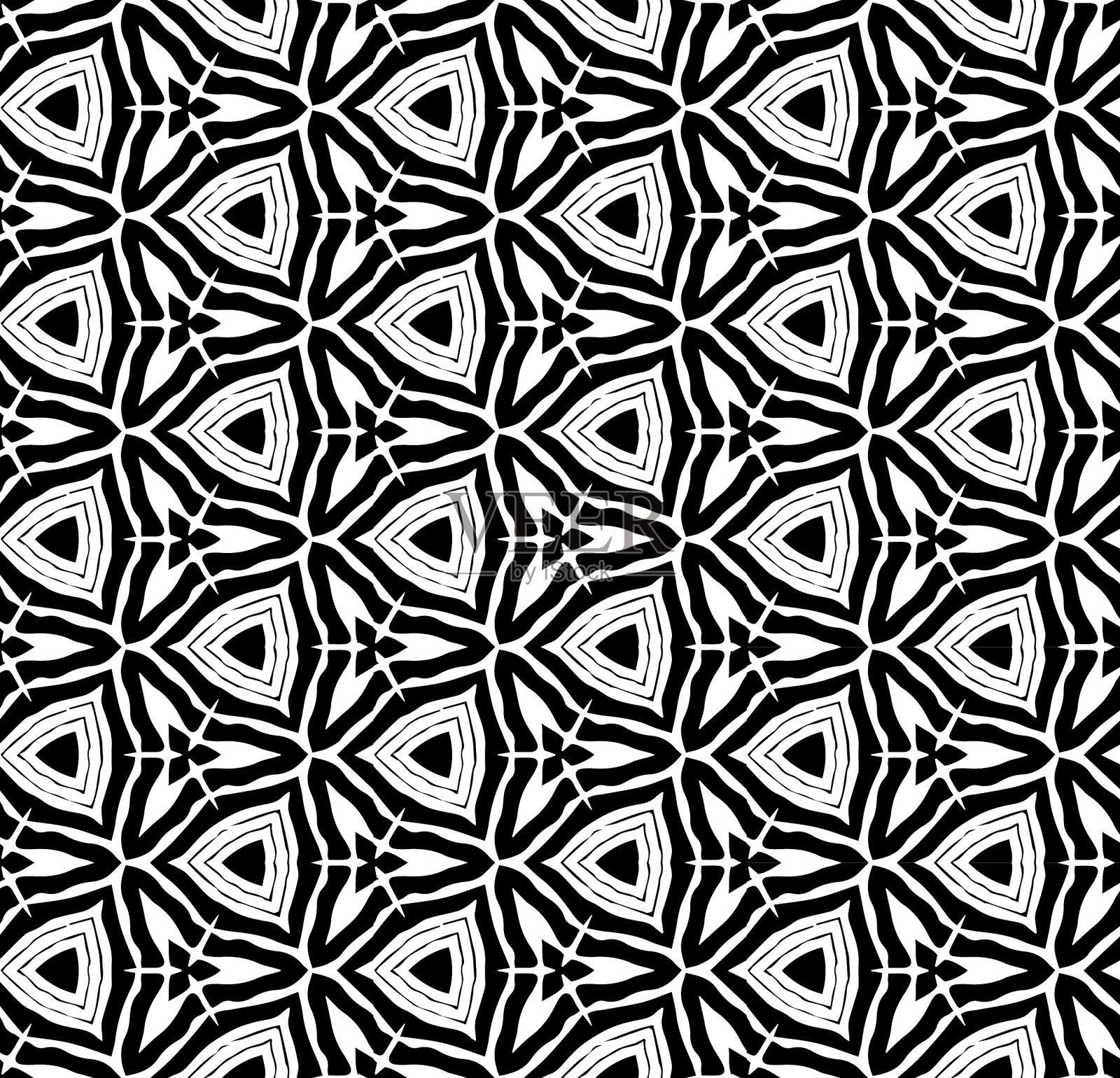 黑白无缝抽象图案插画图片素材