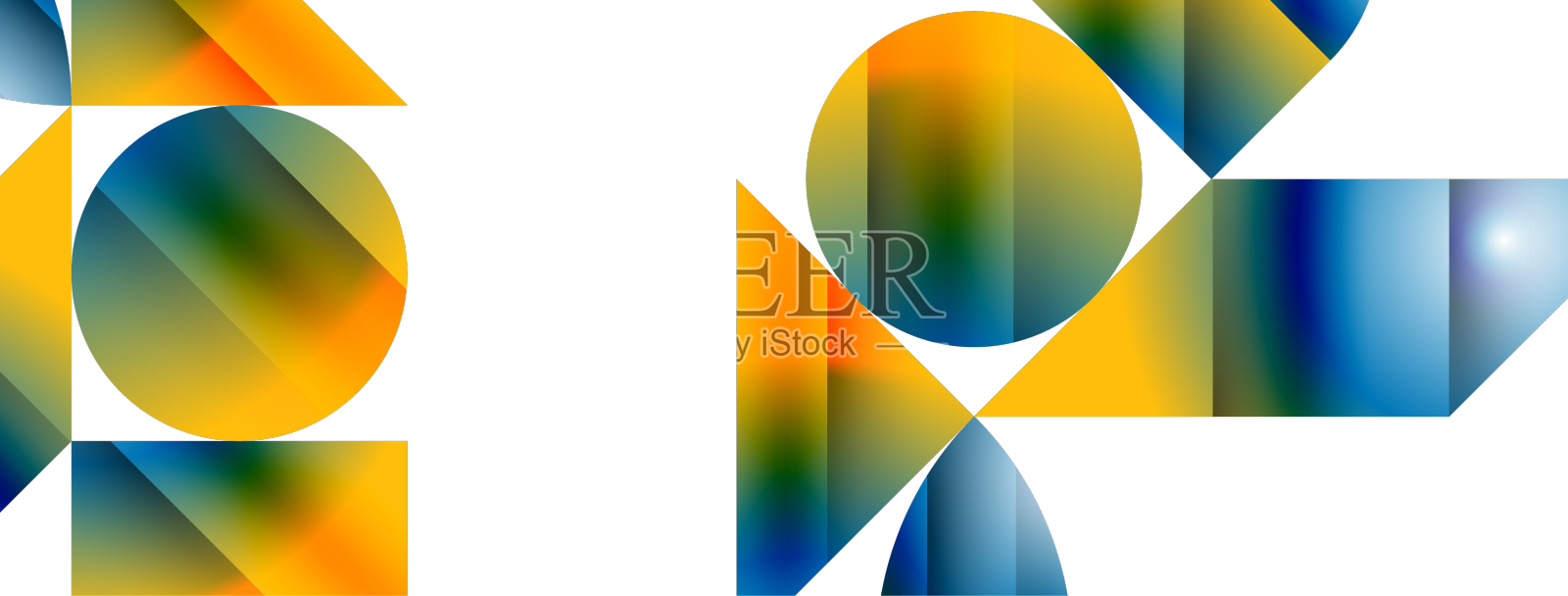 极简主义满足梯度诱惑几何形状设计元素图片