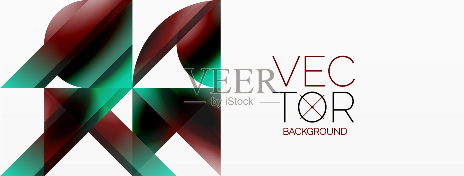 在白色上渐变三角形和圆形插画图片素材