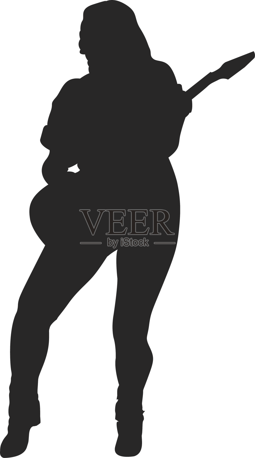 女吉他手设计元素图片