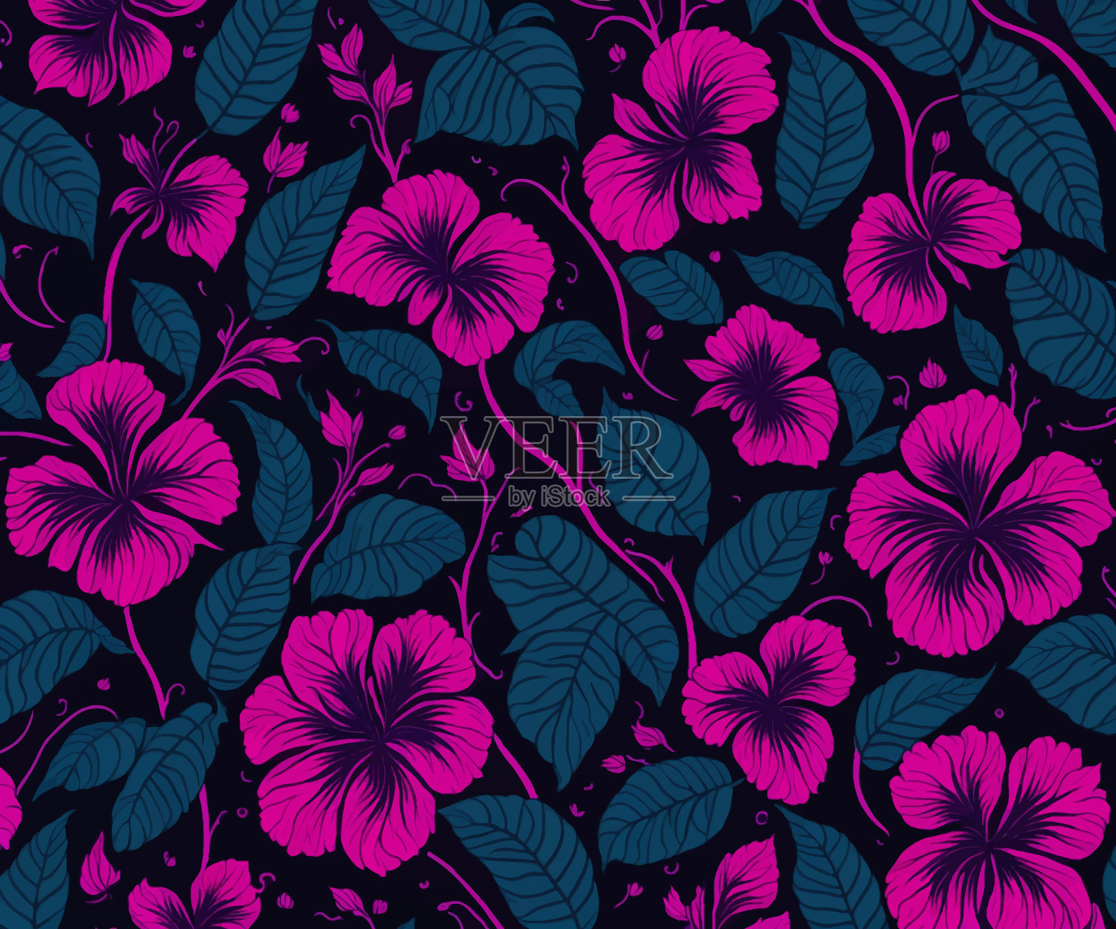 艺术花卉抽象画插画图片素材