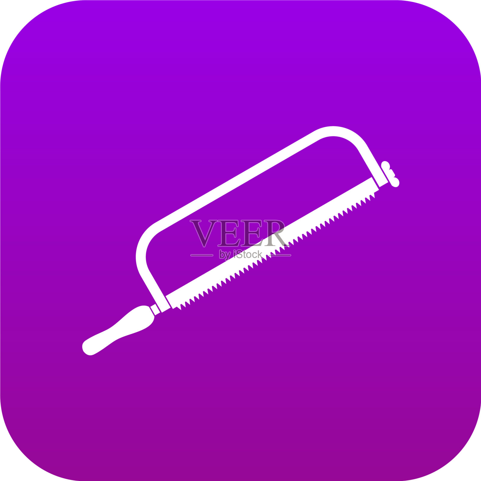 钢锯图标数字紫色插画图片素材