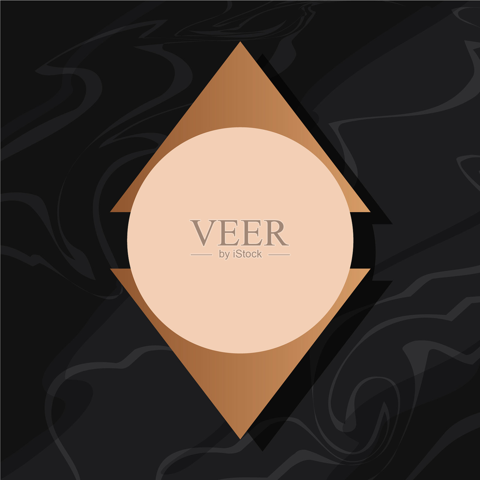 圆框装饰标签大理石模板插画图片素材