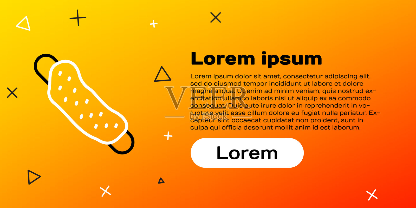 线毛巾图标隔离在黄色背景插画图片素材