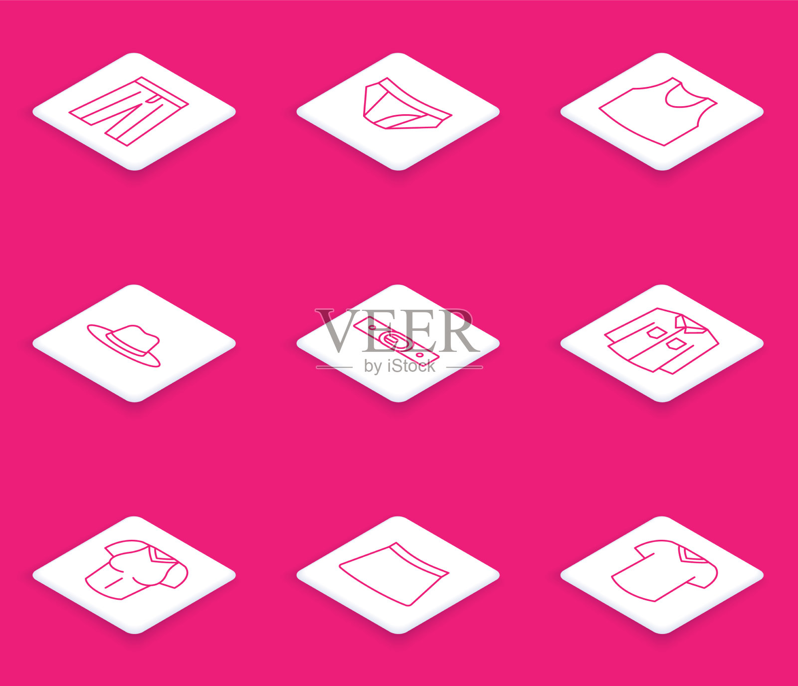 套装线裤子男士内裤男士汗衫男士帽子插画图片素材