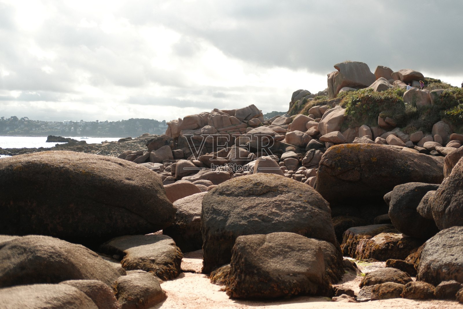 海滨长廊des douaniers - perros - gurec -布列塔尼-法国照片摄影图片