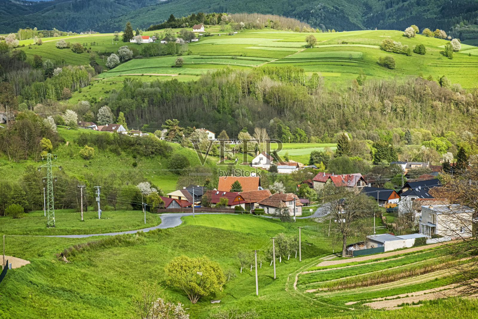 历史悠久的农业景观，赫里诺夫斯克懒，斯洛伐克照片摄影图片