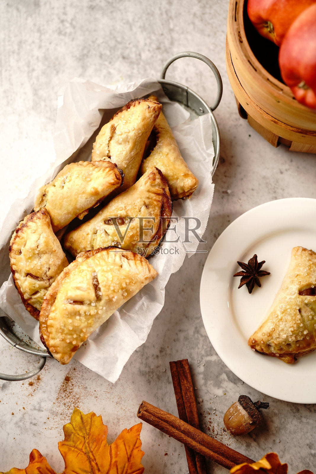 自制苹果手派照片摄影图片