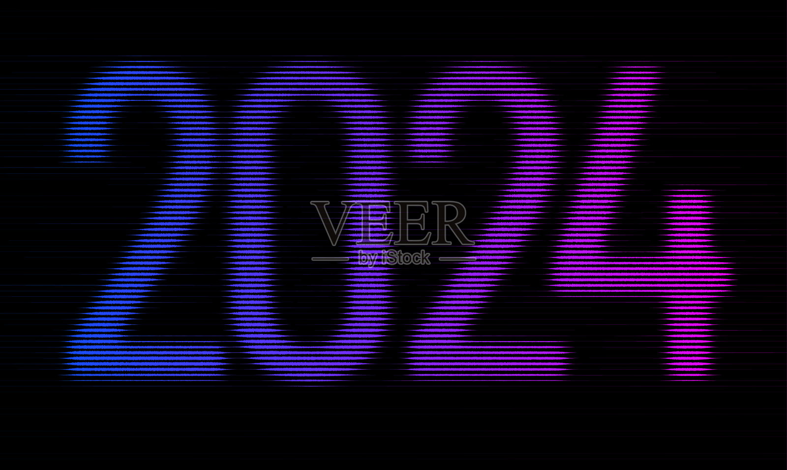 数字年份2024在复古绘图风格，矢量半色调风格2024，渐变横幅背景纹理彩色数字纹理软噪效果怀旧，复古，复古风格的八十年代插画图片素材